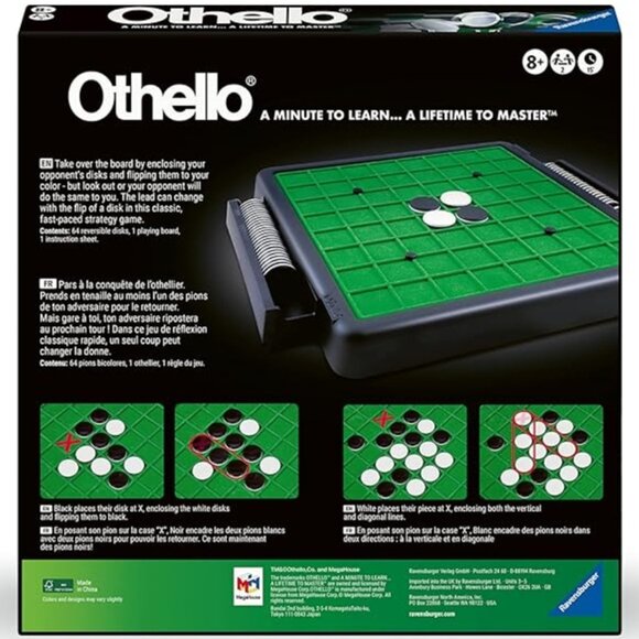 Ravensburger Othello Classic Family and 2-Player Board Game for Ages 8 and Up - Picture 4 of 6